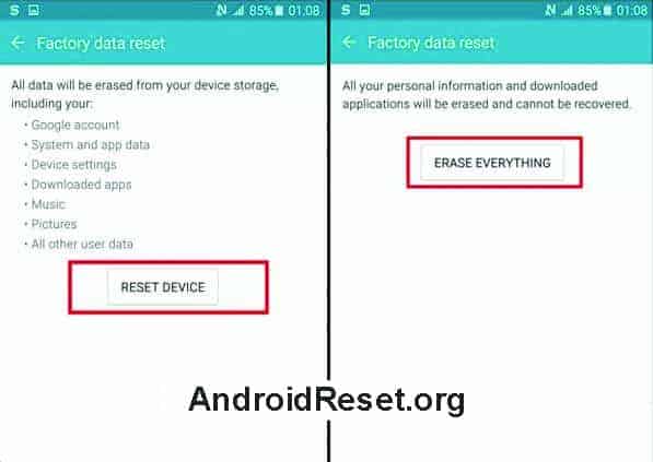 Oppo A57s Factory Reset